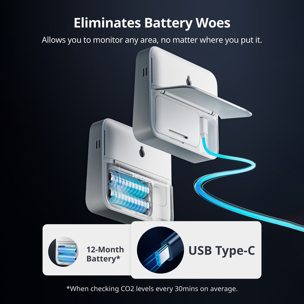 SwitchBot Meter Pro CO2 Messgerät & Wetterstation Stromversorgung