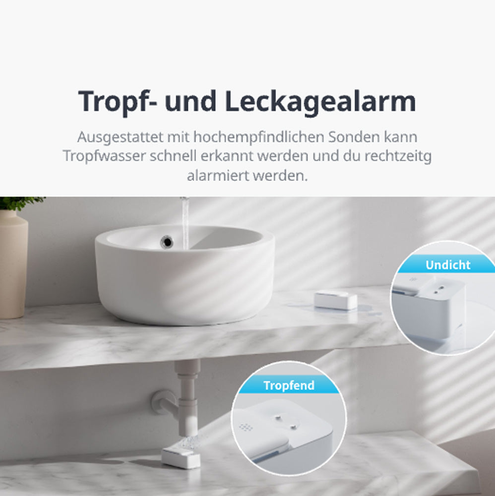 SwitchBot WLAN Wassermelder Szene Badezimmer